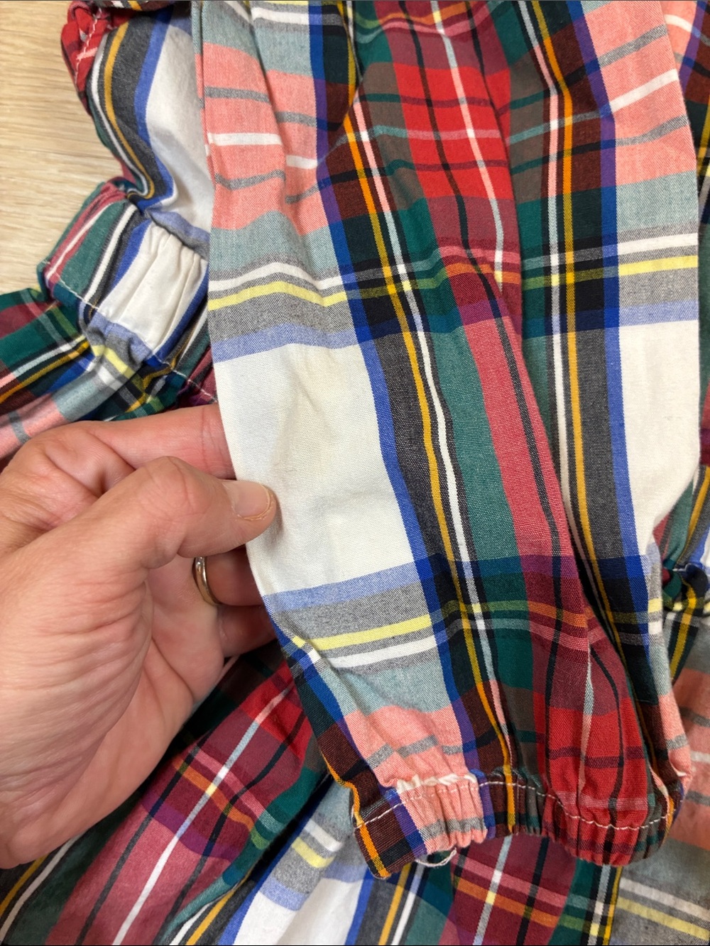 Crewcuts Red Plaid Ruffle Dress - Picture 3 of 5